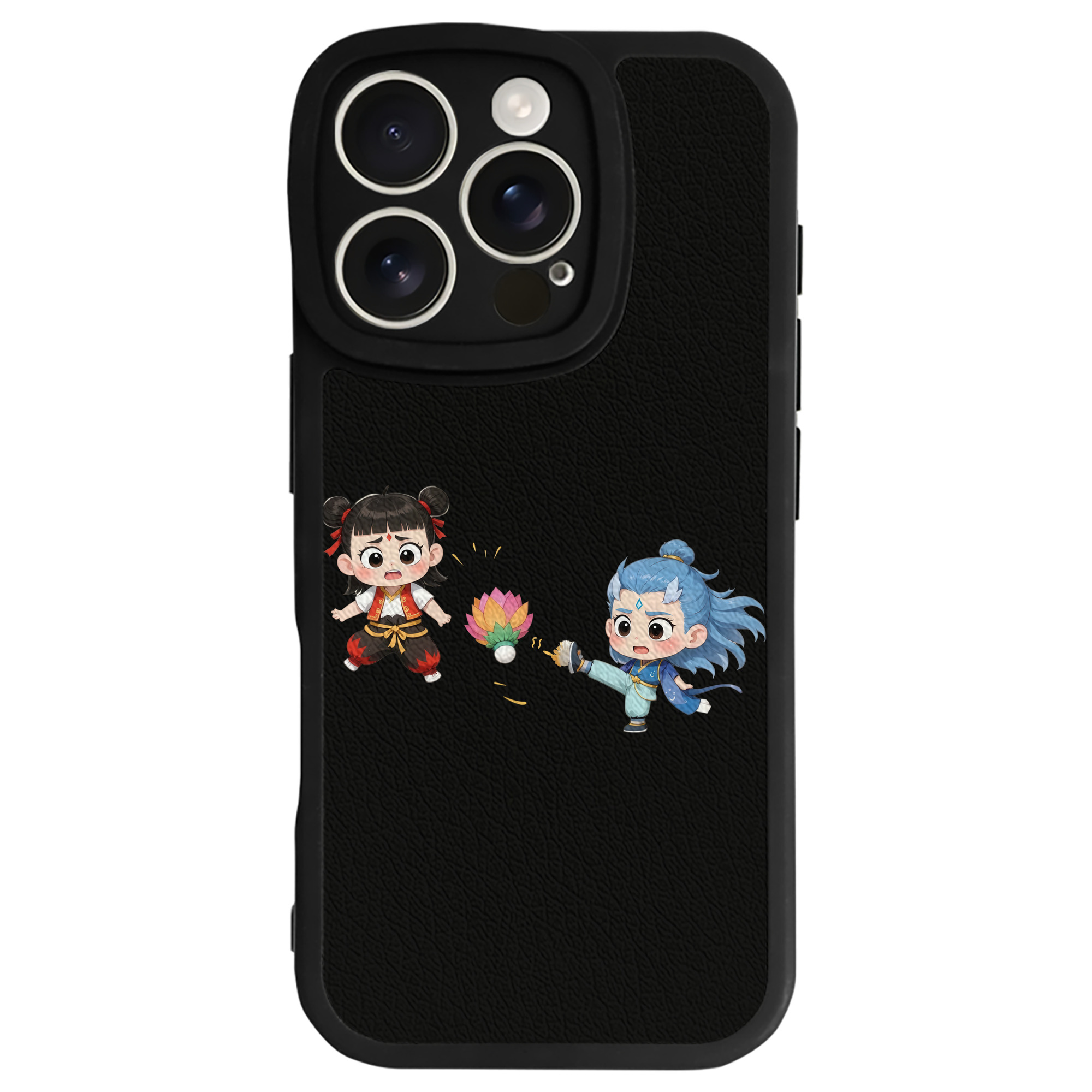 （画像用） Ne Zha 2 ナタ 魔童の大暴れ 【iPhone 16シリーズ対応】シリコンスマホケース（レザー調） 材質：シリコン